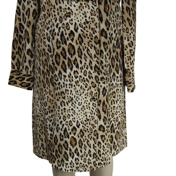 FRAME Leopard 100% SILK S M Animal Print Safari Quiet Luxury Mob Wife Dress - Picture 3 of 11